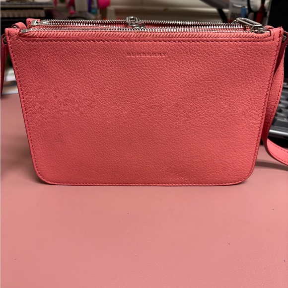 Burberry Coral Leather Crossbody Bag - Picture 1 of 8